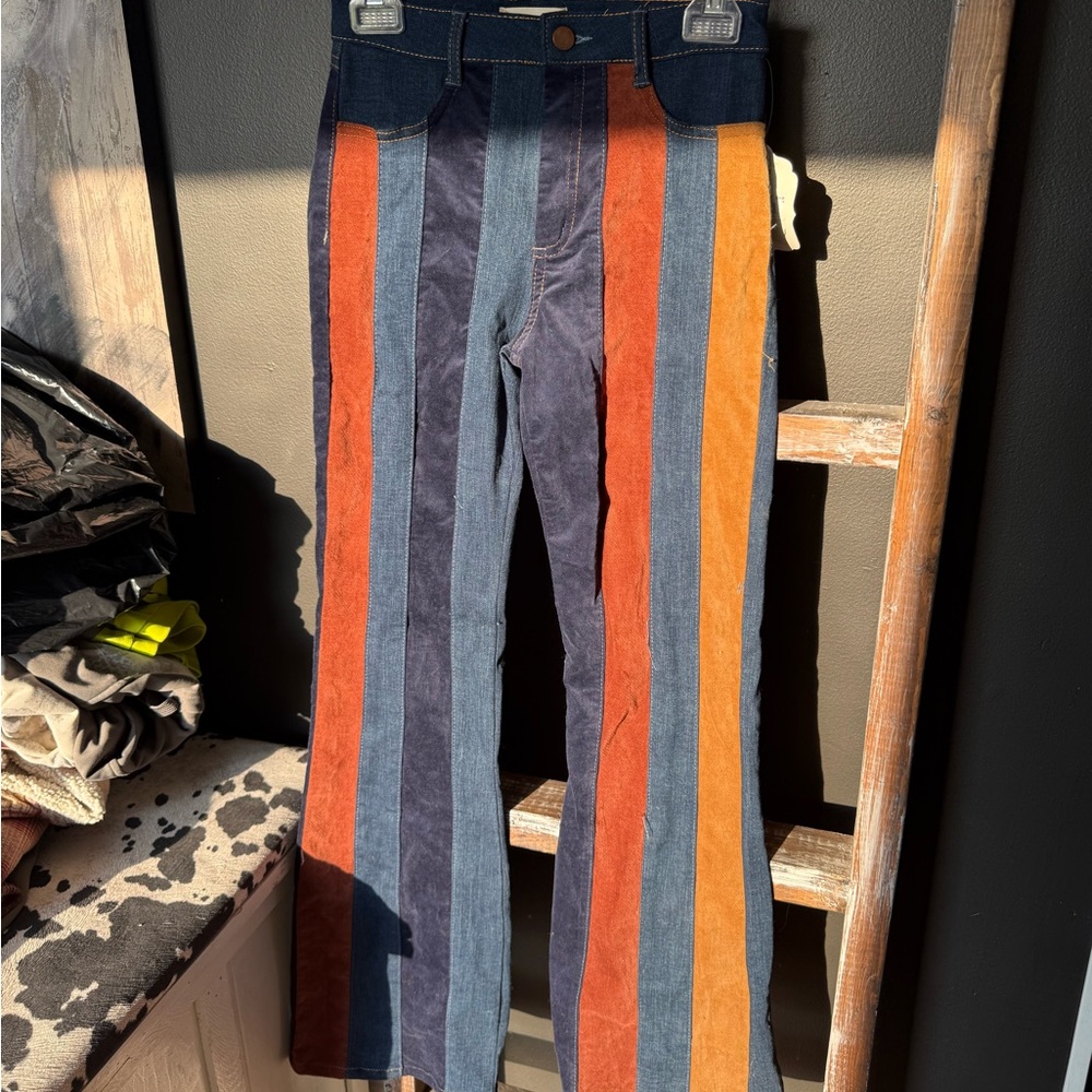 Striped Multicolor Womens Jeans